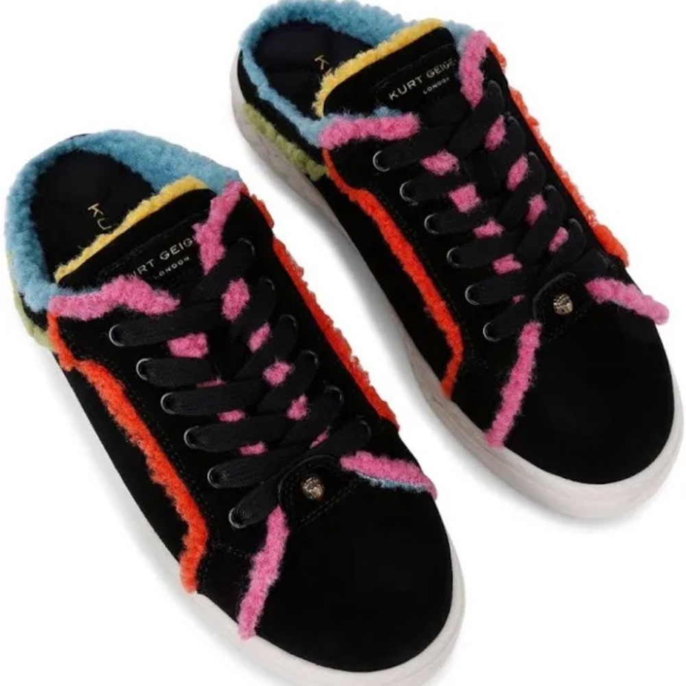 Kurt Geiger Black Sneakers with Multicolor Accents